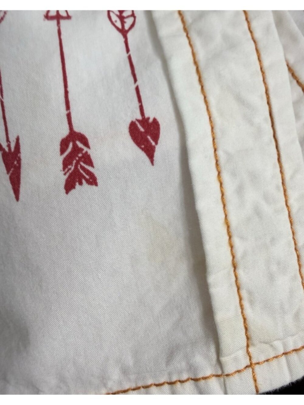Barn Fly Shirt Womens XL White Red Arrow Print Snap Western Cowgirl Yellowstone - Picture 6 of 10